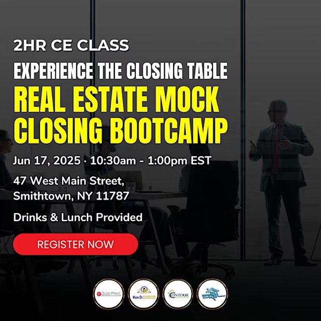Experience the Closing Table- Real Estate Mock Closing Bootcamp